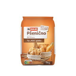 Psenicno brasno T400 glatko Maxi 1kg